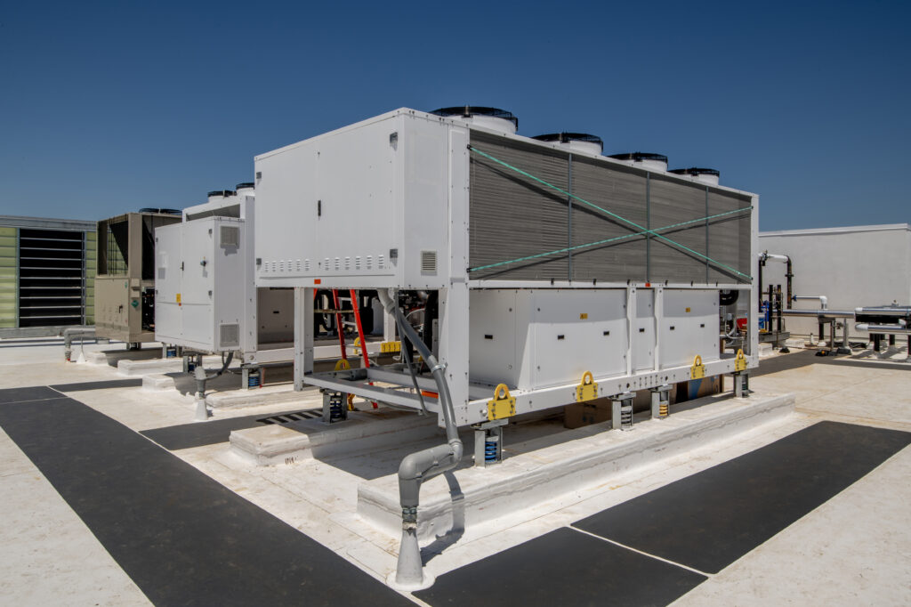 Rooftop cooling units supporting data center infrastructure